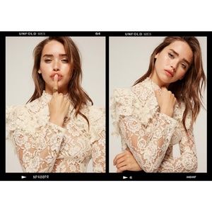 Reformation Celestial Lace top